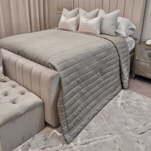 Ari Stone Luxury Quilted Velvet Bedspread, Double