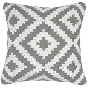 Rho Grey & White Geometric Print Outdoor Cushion