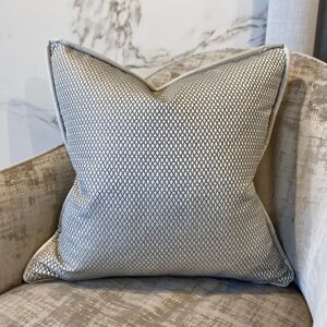 Como Slate Grey Cushion with Satin Pipe - 50cm x 50cm