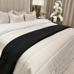 Hugo Black Quilted Bedspread, King