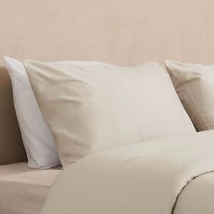 Serenity 300 Thread Count Cotton Sateen Plain Champagne Pillowcases - Set of 2