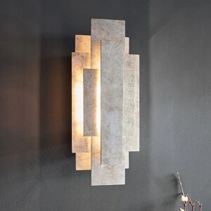 Leora Rectangular Silver Panel Wall Light