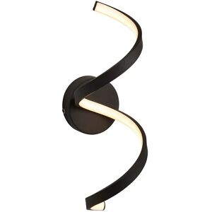 Black LED Twisted Outdoor Wall Light