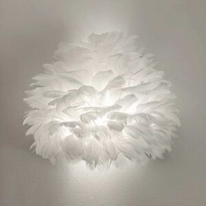 Natasha White Feather Wall Light