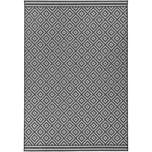 Cheshire Monochrome Diamond Print Washable Indoor/Outdoor Rug, 200 x 290cm