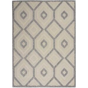 Hatfield Cream & Grey Geometric Indoor / Outdoor Rug, 122 x 183cm