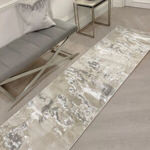 Maia Grey, Cream & Silver Marble Runner