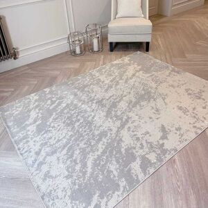 Montane Ivory & Grey Marble Effect Rug, Runner (66 x 229cm)