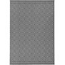 Cheshire Monochrome Diamond Print Washable Indoor/Outdoor Rug, 200 x 290cm