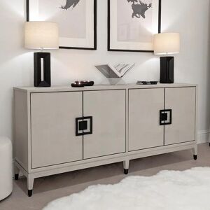 Rosa White Wash Oak Veneer 4 Door Sideboard