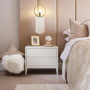 Metropolitan Ivory Premium Wide Bedside Table