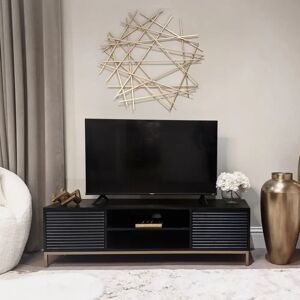 Mayfield Black & Gold Premium Rippled TV Unit