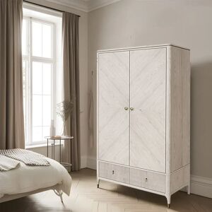 Putney Ivory & Gold 2 Door Wardrobe