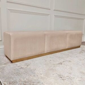 Valentina Champagne & Gold Premium Upholstered Bench, Emperor