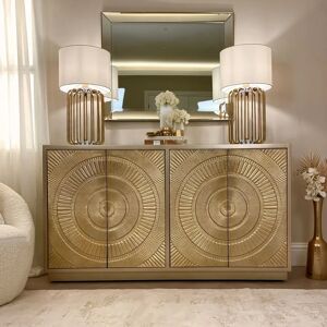 Ardella Gold Sunburst 4 Door Sideboard