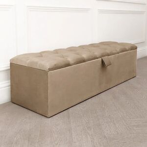 Belvoir Coffee Buttoned Ottoman Box, Emperor