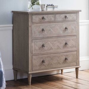 Elysium Natural Wood 5 Drawer Chest