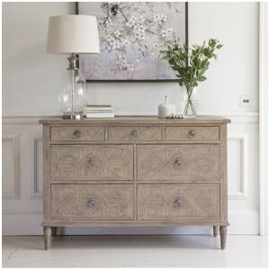 Elysium Natural Wood 7 Drawer Chest