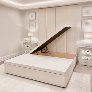 Ex-Display - Aphrodite Luxury Cream Linen Ottoman Divan Bed Base - King