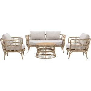 Dominica Rattan & Cream Outdoor Lounge Set