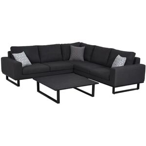 Naxos Charcoal Outdoor Corner Sofa with Coffee Table