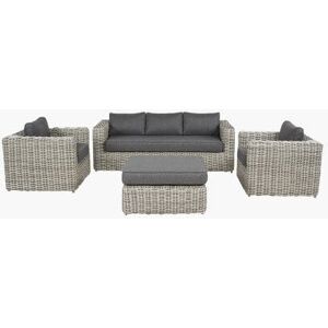 Escher Grey Outdoor Rattan Lounge Sofa Set