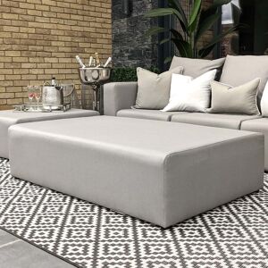 Kos Luxury Flint Grey Outdoor Large Footstool