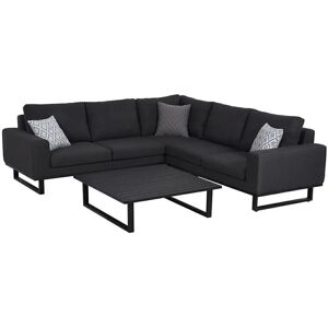 Naxos Charcoal Outdoor Corner Sofa with Coffee Table