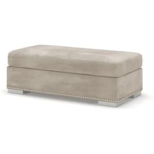 Olivia Mink Premium Small Sofa Footstool - Without Studs