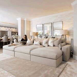 Tribeca Ash Greige Sofa Range, Large U Shape