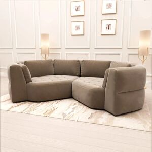 Cuddle Luxury Truffle Velvet Large Angled Edge Sofa