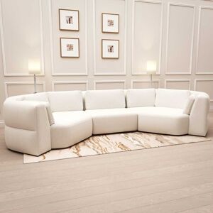 Cuddle XL Porcelain Boucle Angled U Shape Sofa