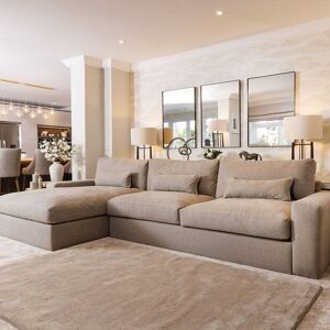 Tribeca Warm Grey Sofa Range, Medium Footstool