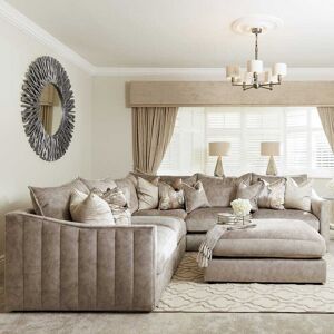 Sophia Pewter Velvet Sofa Range With Silver Piping, Armchair