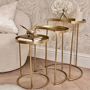 Padua Set of 3 Gold Nesting Tables