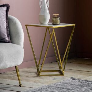 Rion Gold & Marble Side Table