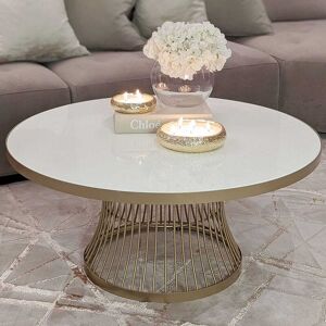 Rothbury Champagne & White Round Coffee Table