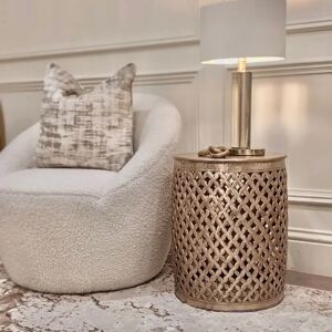 Duvali Gold Round Side Table