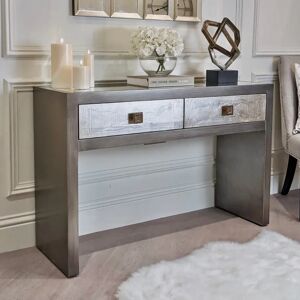 Lockett Premium Silver & Bronze Console Table