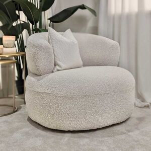 Nyra Ivory Boucle Accent Chair