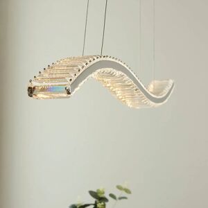 Alma Crystal Glass LED Linear Pendant Ceiling Light