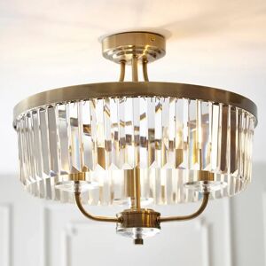 Masika Brass & Glass Pendant Ceiling Light