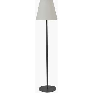 Paros Grey & Cream Metal Rechargeable Outdoor Floor Lamp