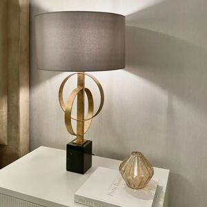 Ember Gold Distressed Lamp on Marble Base
