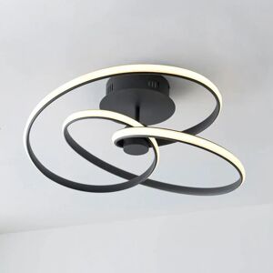 Ex-Display - Ex-Display Ellipse Black LED Semi Flush Ceiling Light