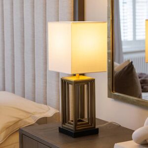 Daniela Bronze Table Lamp with Cream Shade