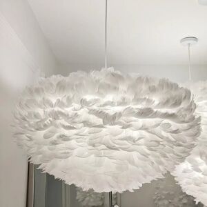 Natasha Large White Feather Pendant Ceiling Light