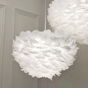 Natasha Medium White Feather Pendant Ceiling Light