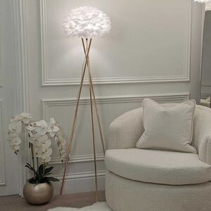 Sara Gold Tripod Feather Floor Lamp