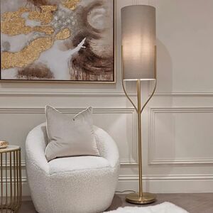 Cleo Gold & Oatmeal Floor Lamp